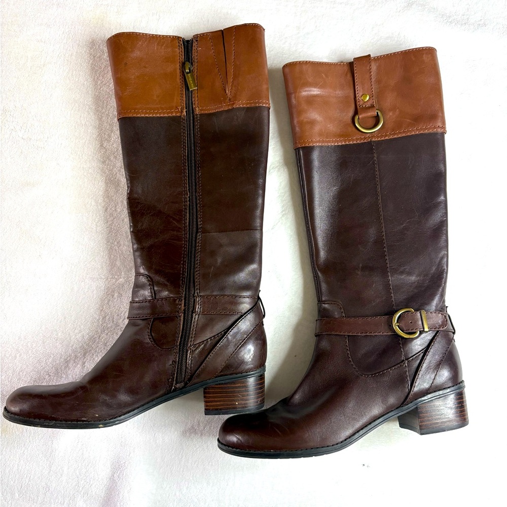 Bandolino Brown Leather Knee-High Boots size 8